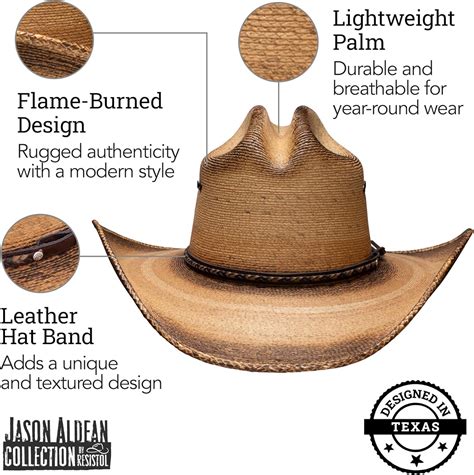 RESISTOL Jason Aldean Georgia Boy - Mexican Palm India | Ubuy