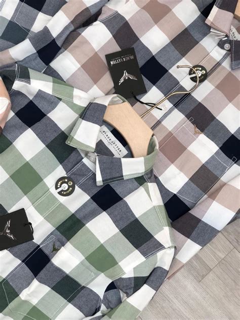 Black Letter Checked Shirt