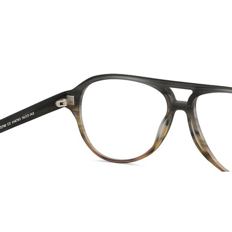 Buy Matte Grey Brown Matte Grey Full Rim Aviator John Jacobs Rich ...