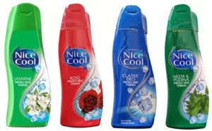 NICE COOL Jasmine,Rose,Classic Deo& Neem Pudina Prickly Heat powder 4Pc ...