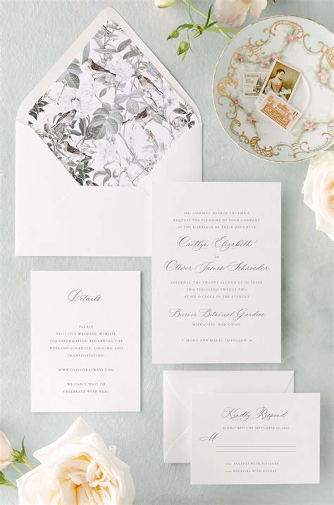 Classic wedding invitation the caitlyn – Artofit