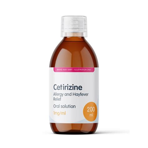 Cetirizine Allergy and Hayfever Relief 1mg/ml Oral Solution - 200ml - PillSorted