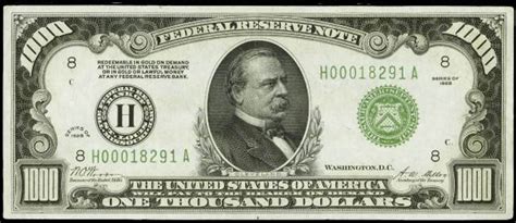 U.S. $1000.00 Bill (Very Fine) - Currency and Coin