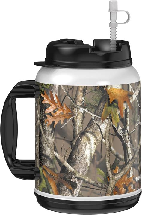 Amazon.com: 64 Ounce Insulated Mug with Handle Flexible Straw with Cap ...