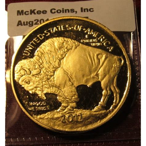 1307. Copy of a gold Buffalo coin – Gold plated, 2012 date on reverse ...