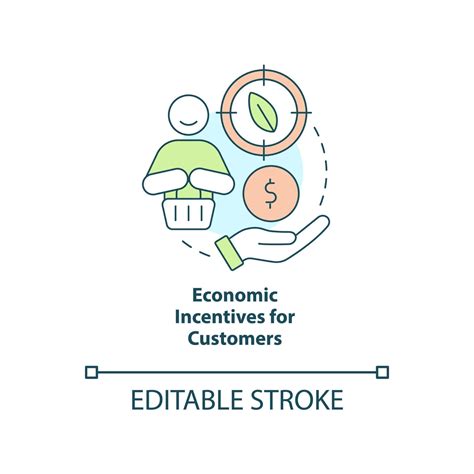 Economic incentives for customers concept icon. Zero waste approach for ...