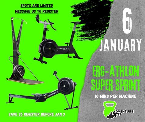 Erg-Athlon #1 (Super Sprint), Adventure Fit, New Palestine, 6 January ...