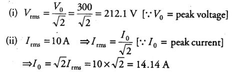 The peak voltage of an AC supply is 300V - CBSE Class 12 Physics ...