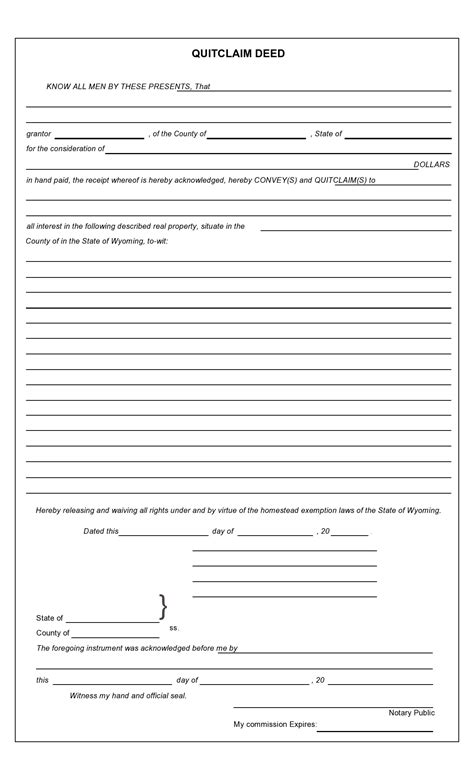 Quit Claim Deed Form 05 - Printable Formats