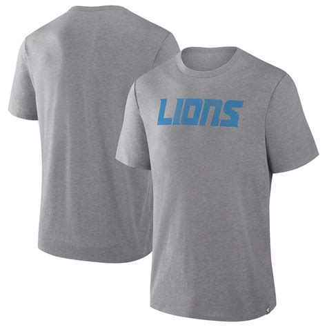 Men's Fanatics Heather Gray Detroit Lions Tri-Blend T-Shirt