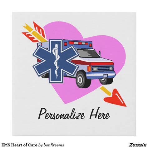 EMS Heart of Care Faux Canvas Print | Ems, Canvas art prints, Canvas