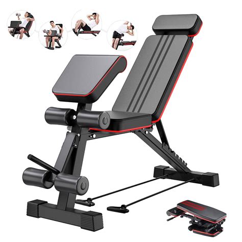 Buy Adjustable Weight Bench,Strength Training Workout Bench for Full ...