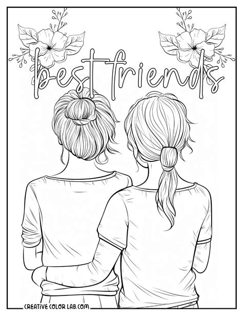 Best Friend Adult Coloring Pages