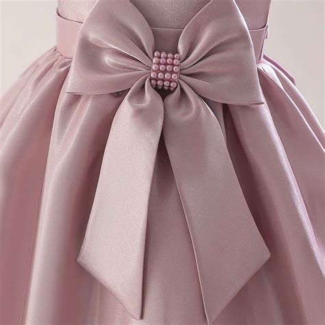 Shop Online Girls Pink Bow Applique Party Dress at ₹1339