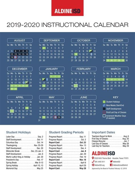 Aldine 2024 Calendar - Preschool Calendar Printable