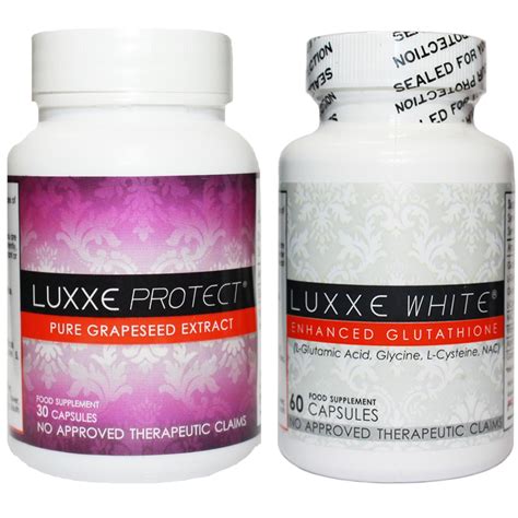 NEW Authentic Luxxe White Enhanced Glutathione & Luxxe Protect Pure Grapeseed Extract - SET
