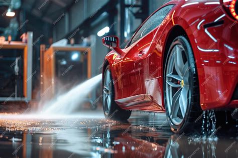Premium Photo | Car wash expert using water pressure washer