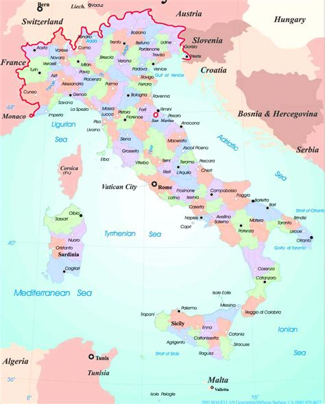 Detailed Map Italy 的图像结果
