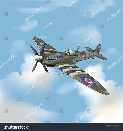 Image result for Spitfire Plane Drawing