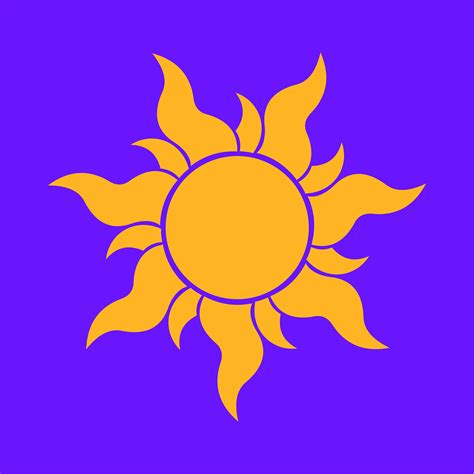 Tangled Sun Symbol SVG | Decals | Sticker | Movies, TV, Theme Park - Etsy