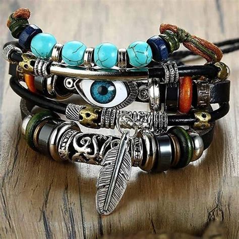 Mens Leather Bracelet - Buy Mens Leather Bracelet online at Best Prices ...