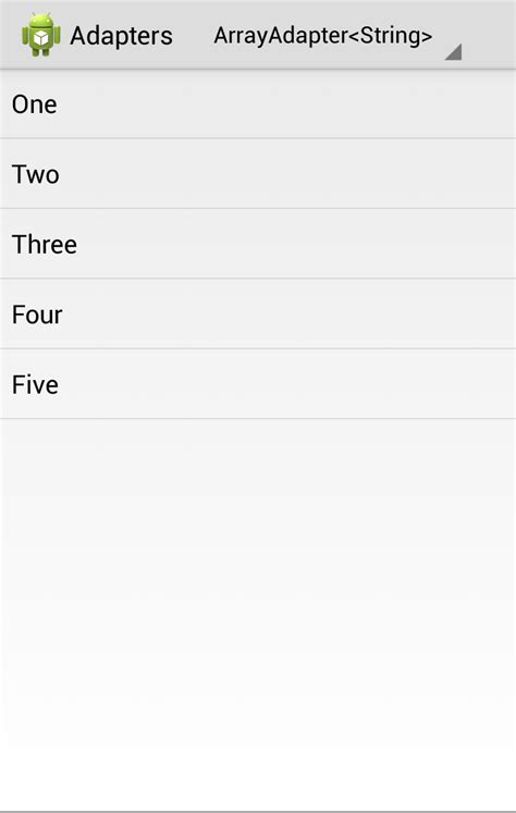 Image result for ArrayAdapter Example Android