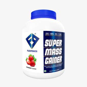 FLEXPOWER SUPER MASS Weight GAINER Protein Powder 2KG Weight Gainers ...