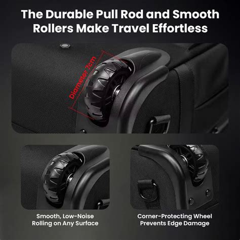 RZTX Smart Trolley Bag with Wheels Airback Vacuum Compression Backpack ...