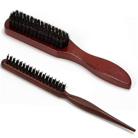 Amazon.com : 2 Pcs Boar Bristle Brushes for Men and Women - Smoothing ...