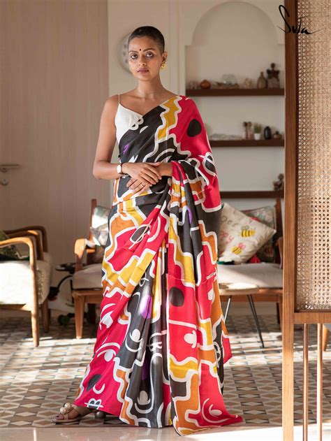 Modal Viscose Fancy Multicolour Saree|Maristela|Suta