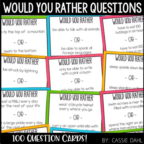 Would You Rather Elementary School at Lisa Hawke blog