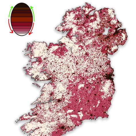Ireland City Population Density Map Population Increase, 1996–2002.