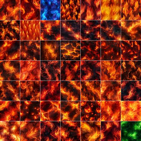 ArtStation - 120 Procreate Fire Textures | Realistic Flames Procreate ...