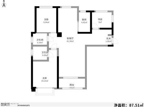 武汉星悦家装饰：104平米三室两厅美式风格装修设计效果图-模范家装修网