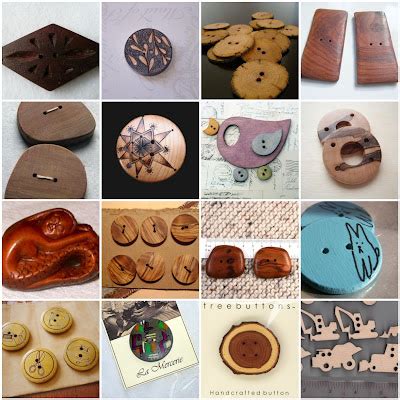 P8 Buttons & Fabrics: Buttons : Wood