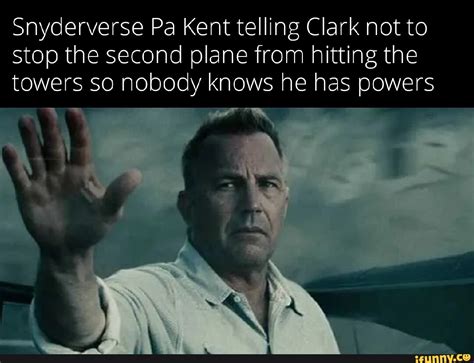 Snyderverse Pa Kent telling Clark not to stop the second plane from ...