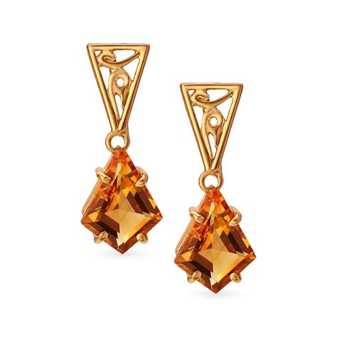 Charming Citrine Drop Earrings