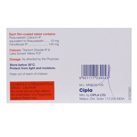Rosulip-F 10 Tablet | Uses, Side Effects, Price | Apollo Pharmacy