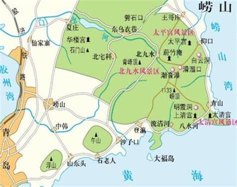 青岛旅游景点地图-