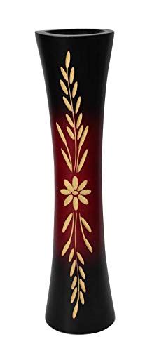 Buy Jaalo Mango Wood Flower Vases | for Home Décor | Wooden Flower Pot ...