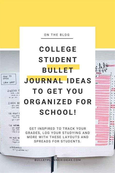 College Student Bullet Journal Ideas To Get You Organized For School!