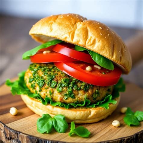 Gout-Friendly Pesto Turkey Burger Recipe | cookAIfood