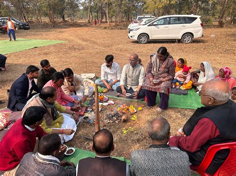 NP Singh Performs Bhoomi Pujan For Tathagat Global Gurukulam In Balod's ...