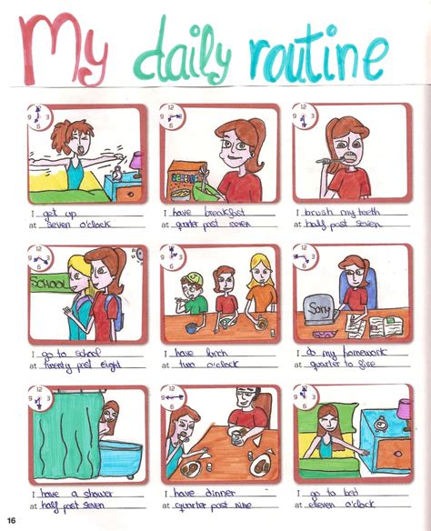 my day at schol - ESL worksheet by semmy