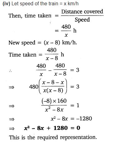 Represent the following situations in the form of quadratic equations ...