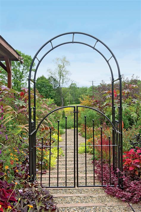 21 Wrought Iron Garden Arbor with Gate Ideas You Should Check | SharonSable