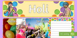 KS1 Holi Word Mat - Festivals and Celebrations - Twinkl