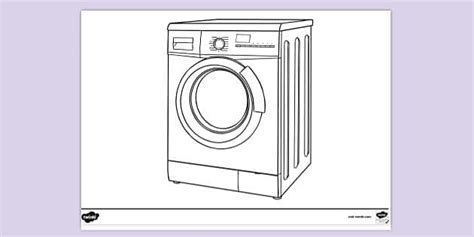 Washing Machine Colouring Sheet (teacher made) - Twinkl