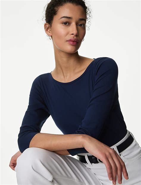 Buy Pure Cotton Slim Fit Top at Marks & Spencer