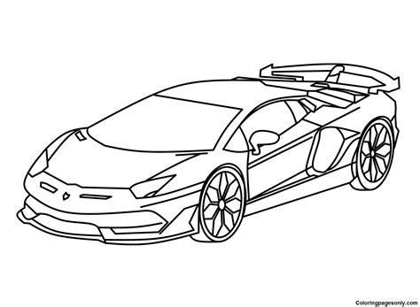 Printable Lamborghini Coloring Pages For Kids